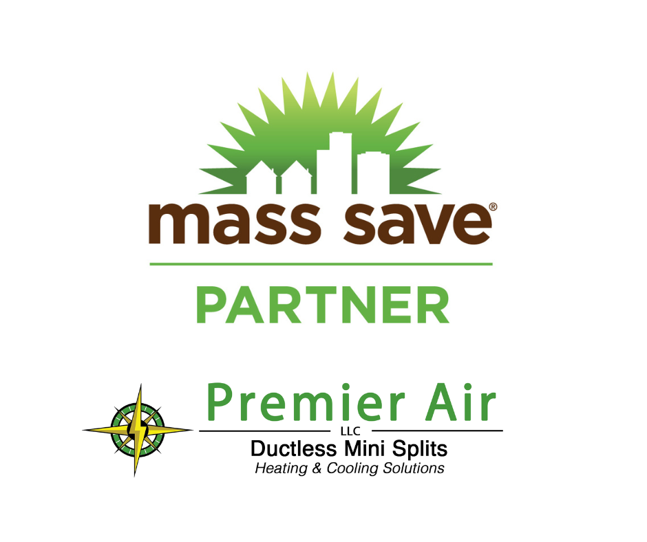 Mass Save logo beside Premier Air's emblem, showcasing their proud partnership